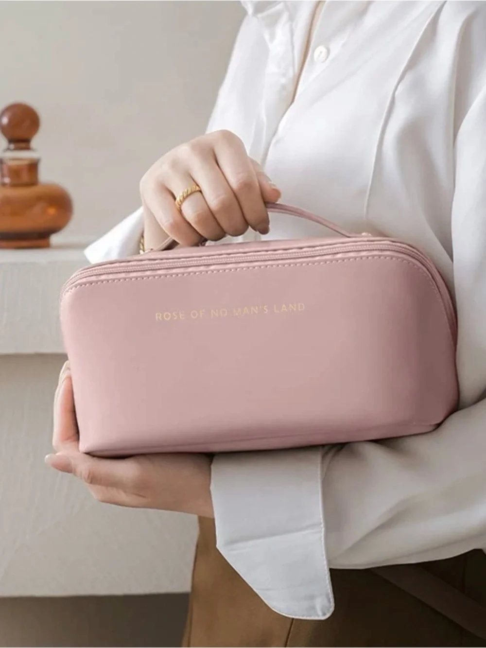 NEW Rose of No Man’s Land Large Lilac Travel Cosmetic Bag